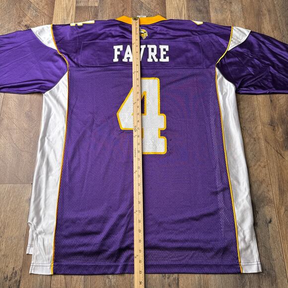 Minnesota Vikings Jersey Men's XL Purple Reebok Brett Favre Athletic Football - Picture 9 of 11